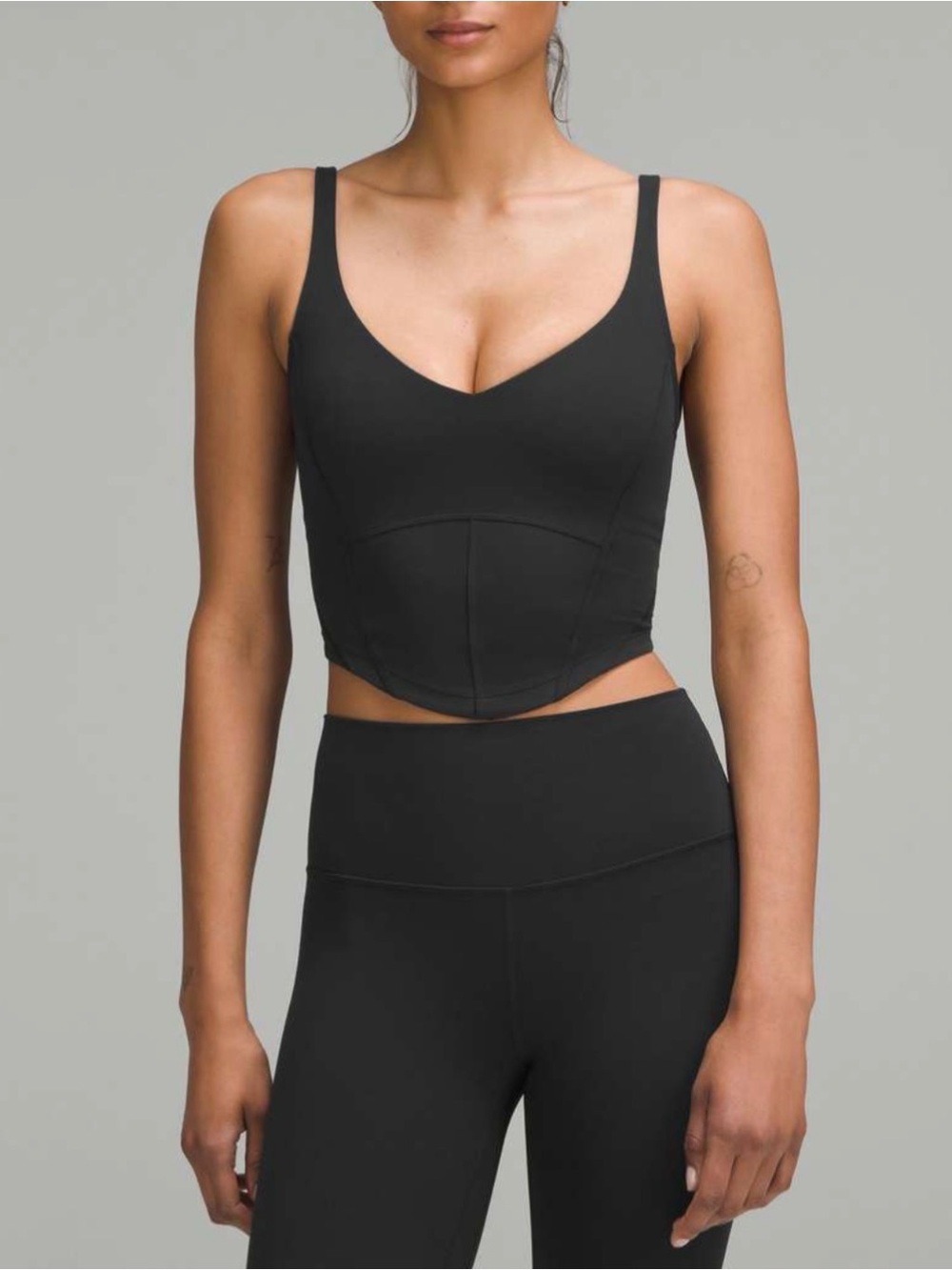 Lululemon Align Corset Tank Top 10 Black Athleisure Activewear Yoga Pilates Gym